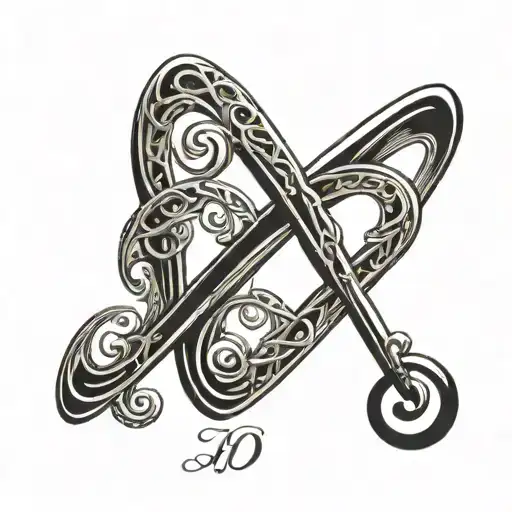 Infinity Symbol With Initials A & D Gracefully