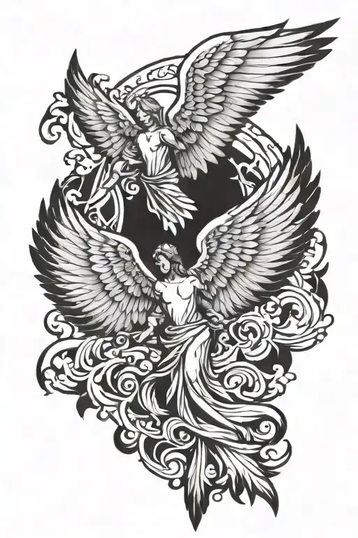 Guardian Angel Wings Spread