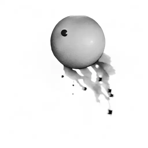A White Ball On A Black Background