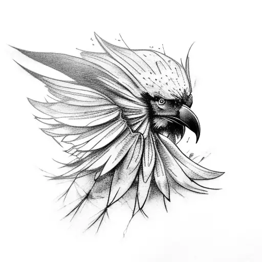 A Hauntingly Beautiful Raven With Dark Feathers And A Crown Of Spider Lilies