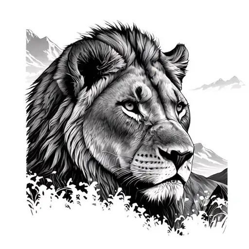 Lioness Mountain Landscape