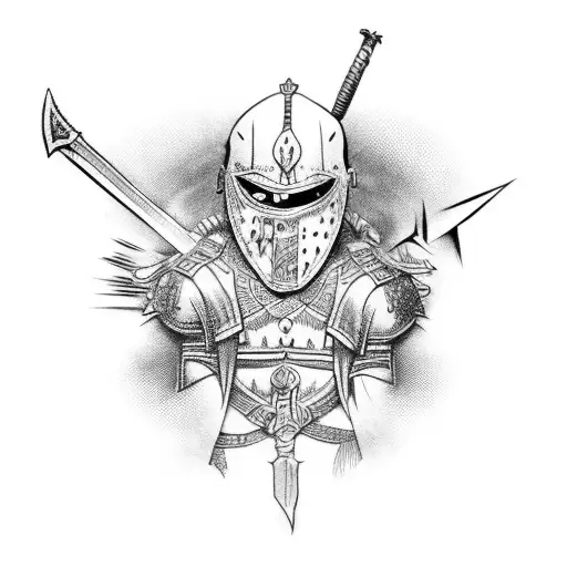 Warrior With Back Stab Wounds Fighting For His Beliefs In His God