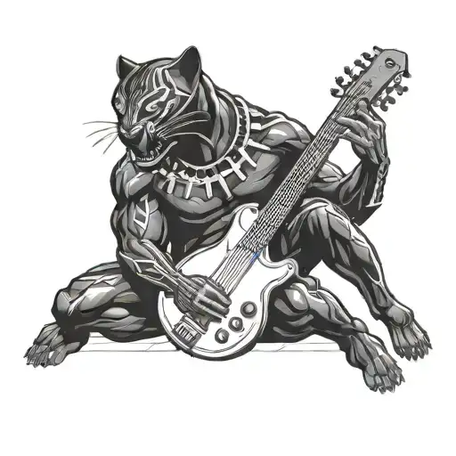 Black Panther Playing Instruments