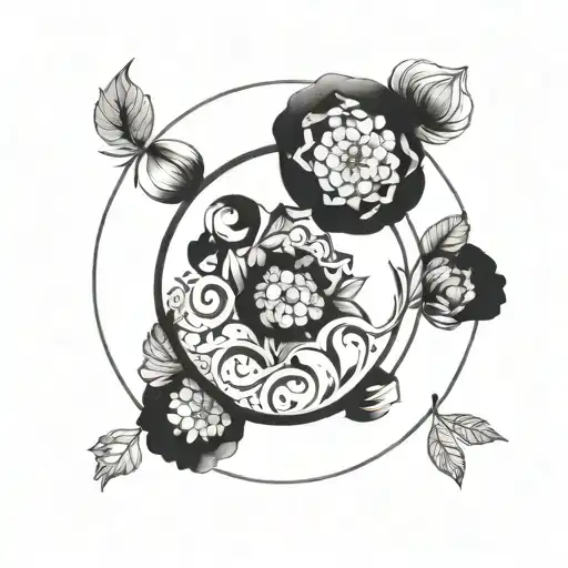 A Circle With 5 Compartments