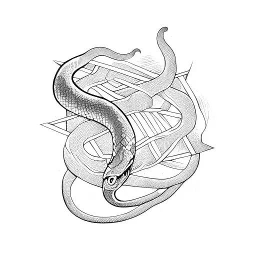 Snake And Basket-ball