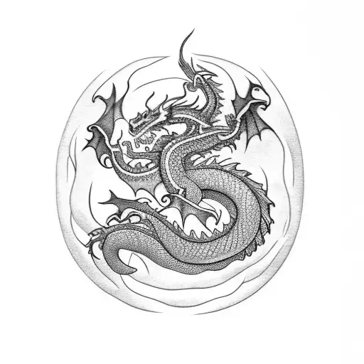 Dragon That Wraps Around Leg