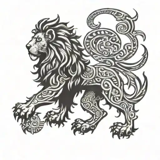 Heraldic Lion Standing