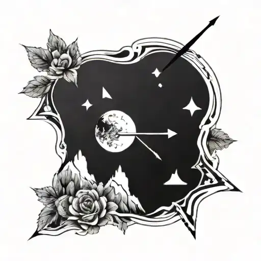 Arrow Pointing The Full Moon To Pairs