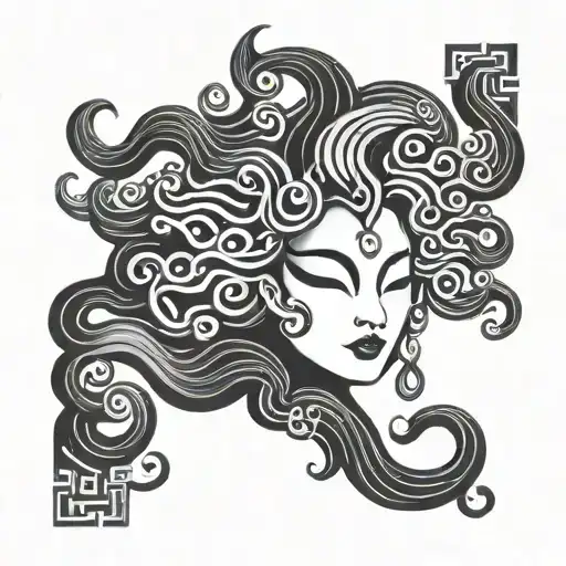 Kabuki Style Medusa Head