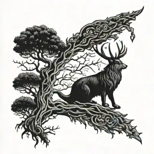 Odin Watching To The Tree Of Life