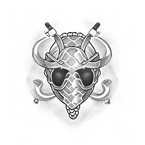 Hockey Mask With Snake