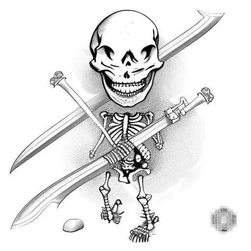 Dancing Skeleton With Swords