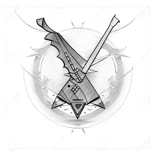 Sketch Flying V Guitar