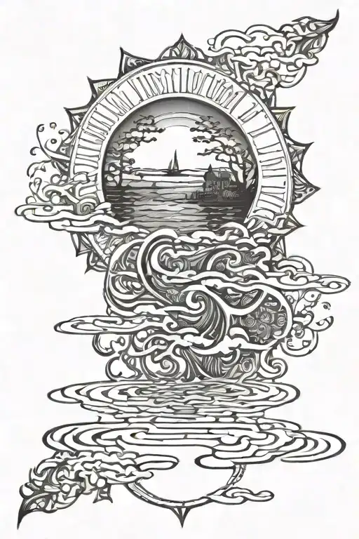 Savannah Sun Water With Reflection