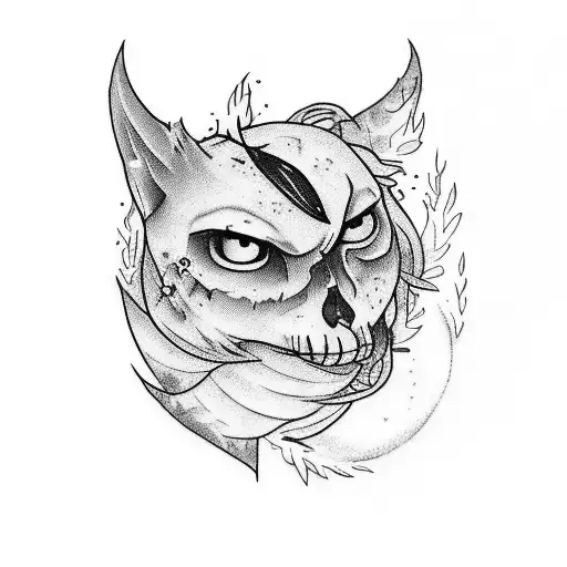 Create A Tattoo That Combines Elements Of Your Favorite Book Covers With A Dark Nighttime Theme