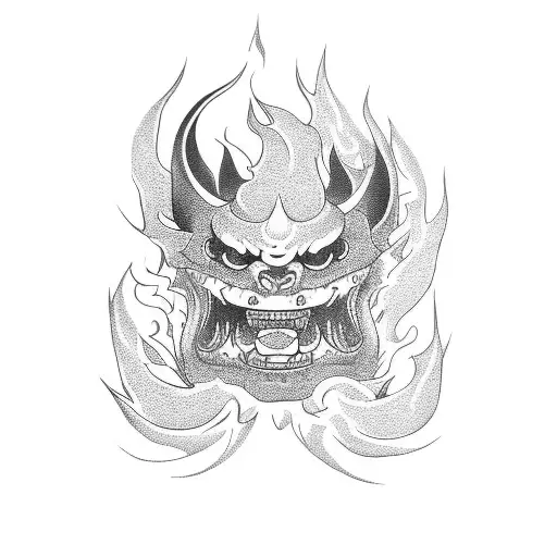 Hannya Falling With Fire