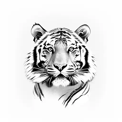 A Majestic Tiger Hiking Through A Mountain Landscape