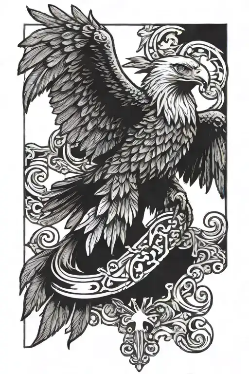 Eagle With A Cross