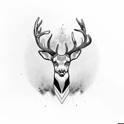 Black And White Deer