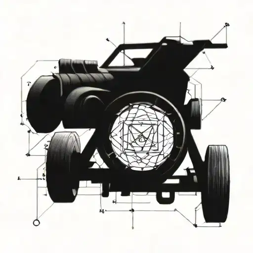 A Geometric Car Design Incorporating Mathematical Symbols And Equations