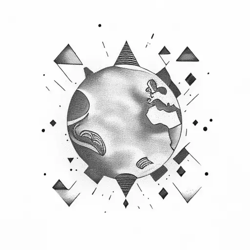 Man Holding A Planet On The Sholders