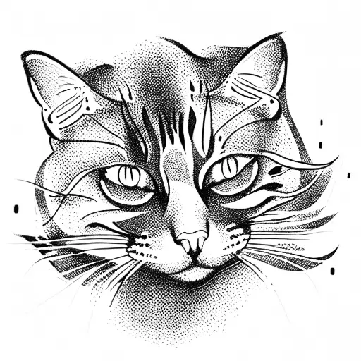 Bengal Cat With Flowers