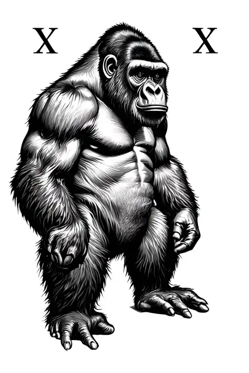 Gorilla Around Roman Numeral