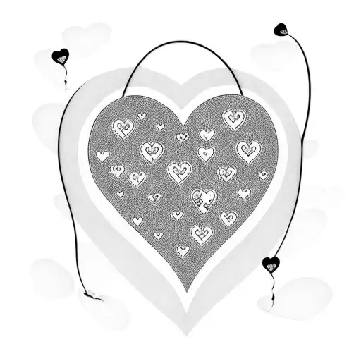 Heart-shaped Balloons With Intricate Patterns Symbolizing Love