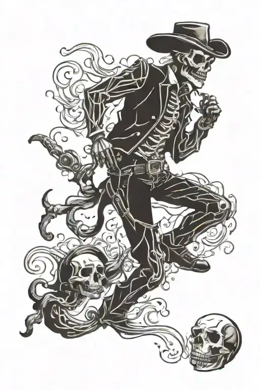 Dancing Cowboy Skeleton