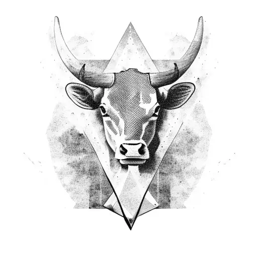 Cowboy Riding A Bucking Bull