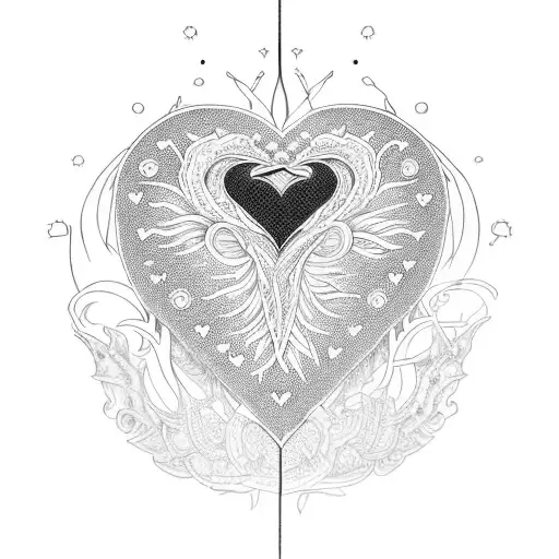 Incorporate A Detailed Heart Design With Intricate Patterns Symbolizing Eternal Love