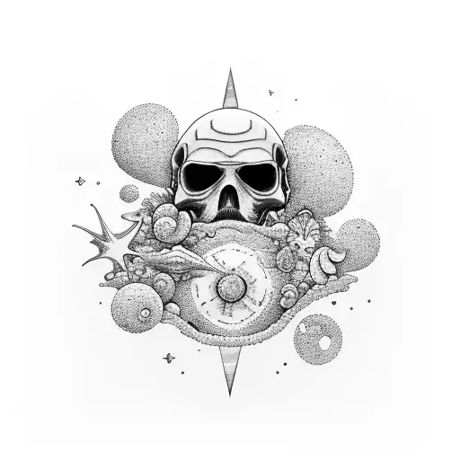 Beach Blending Into Space