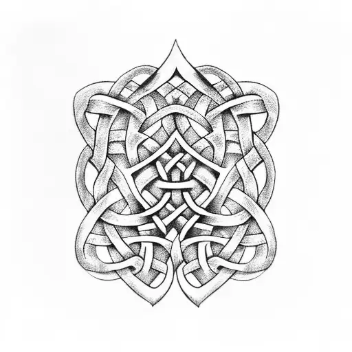 Irish Tree Of Life And Celtic Knots