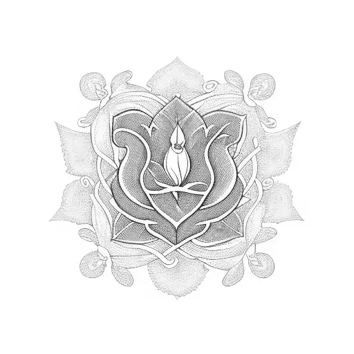 Transgender Pride Flag Intertwined With A Delicate Floral Pattern