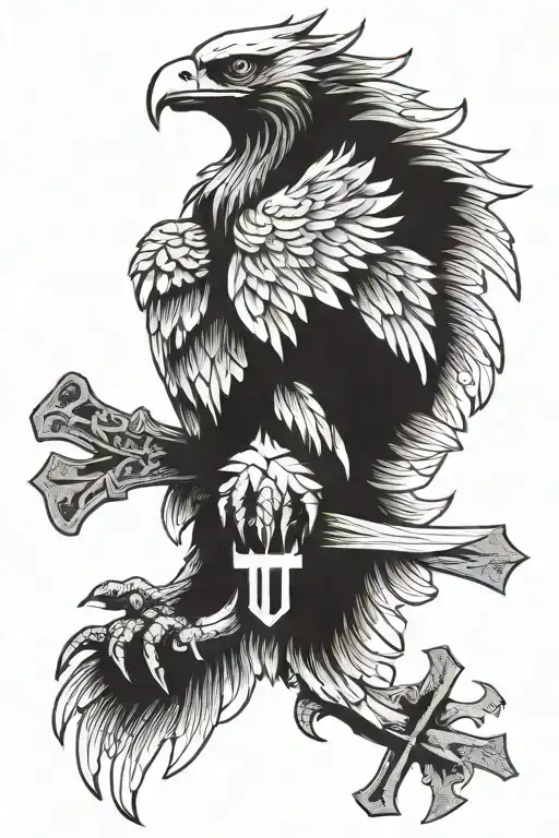 Eagle With A Cross