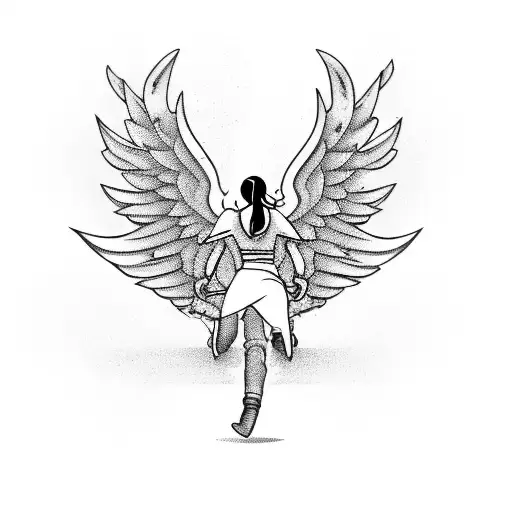 Support Worker Riding A Motorcycle With Angel Wings