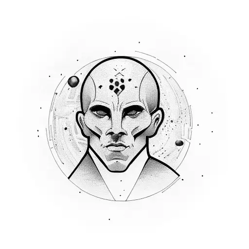 Faceless Man Holding A Planet