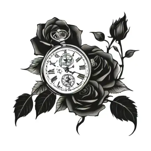 Son And Daughter Roses And Watches Surrounded