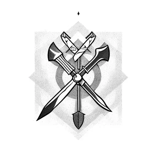 Crossing Tomahawk With Arrow