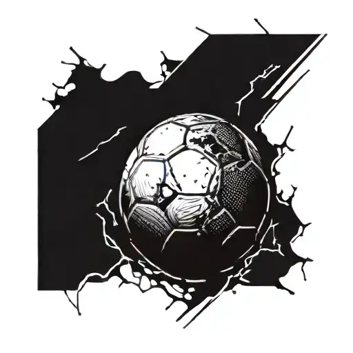 Football With Scars Wounds