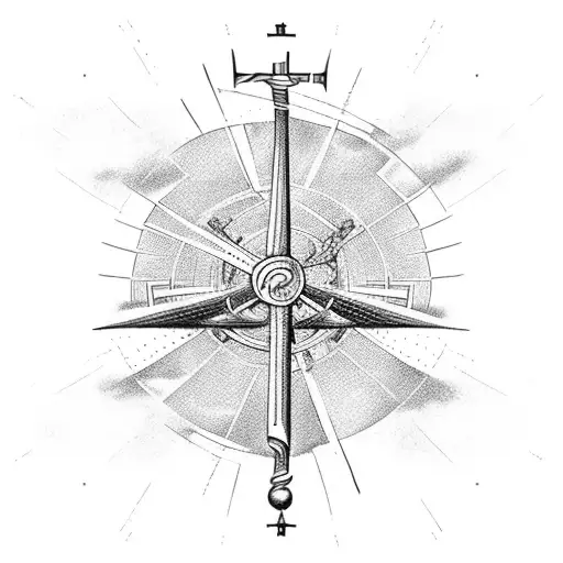 The Mast Of A Ship With The Salils On Fire Leaving A Cross Figured Mast Highlited In The Picture