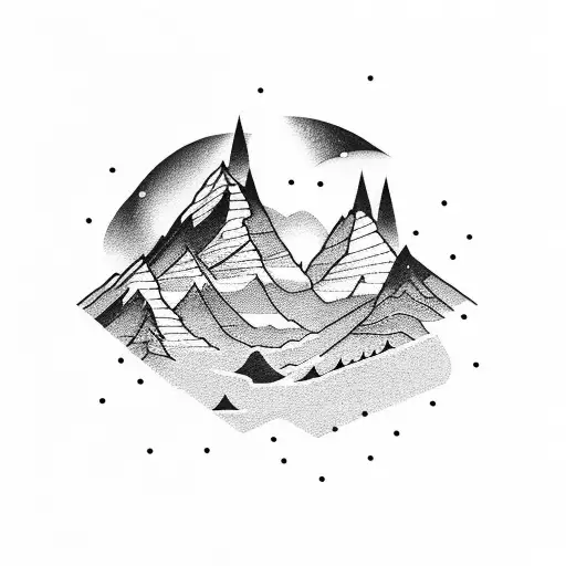 Northern Lights Shining Over A Mountain Range In Alaska