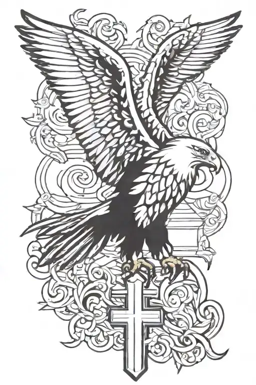 Eagle With A Cross