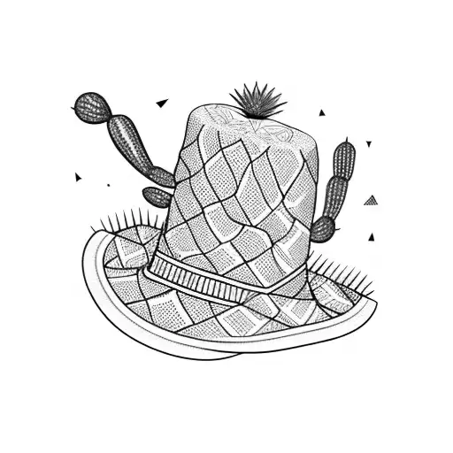 Tall Cactus Wearing Sombrero