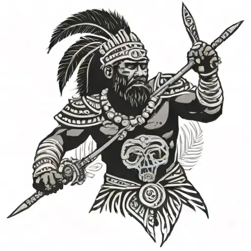 Papuan Warrior Standing