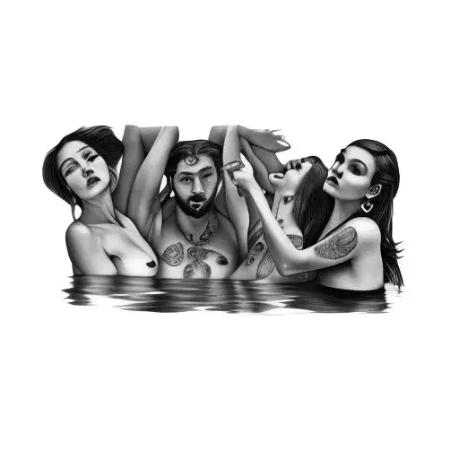 A Group Of People In The Water