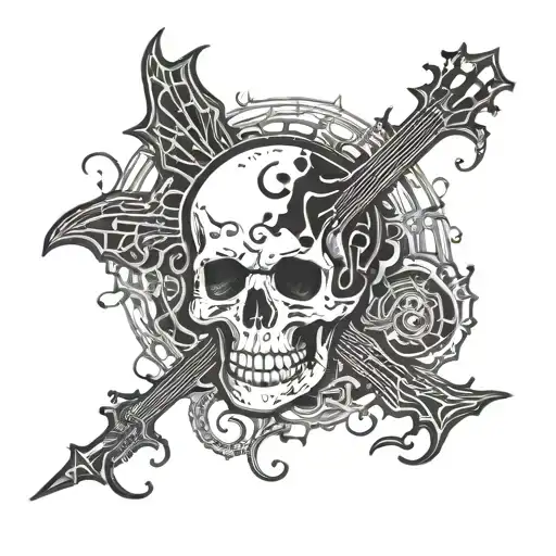 Incorporate The Band Ghost's Logo Into A Hauntingly Beautiful Music-themed Sleeve