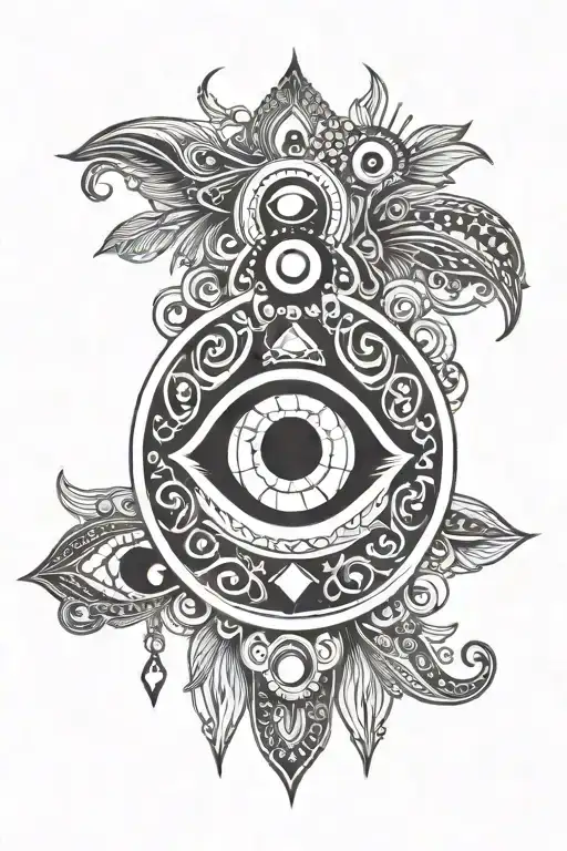 Evil Eye And Hamsa Symbol