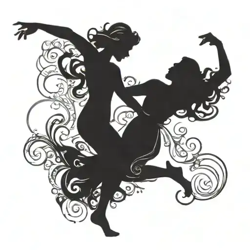 Incorporate A Silhouette Of A Mother And Son Dancing Into A Tattoo Design