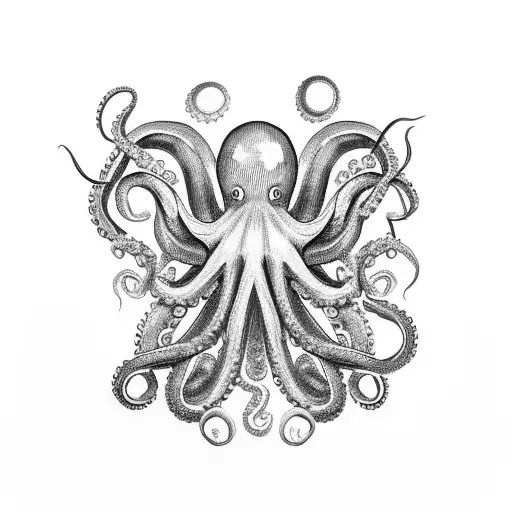 Octopus Inside A Potion With Form Of Heart